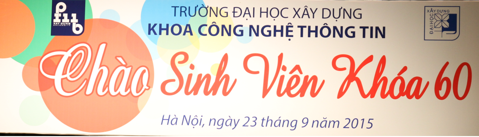 Chào mừng tân sinh viên khóa 60 Khoa Công nghệ thông tin